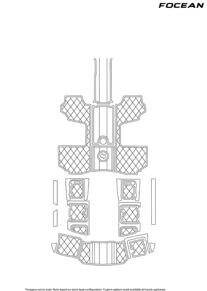 Custom Non-Slip EVA Boat Flooring for Chaparral - H20 Sport 19 - 2016