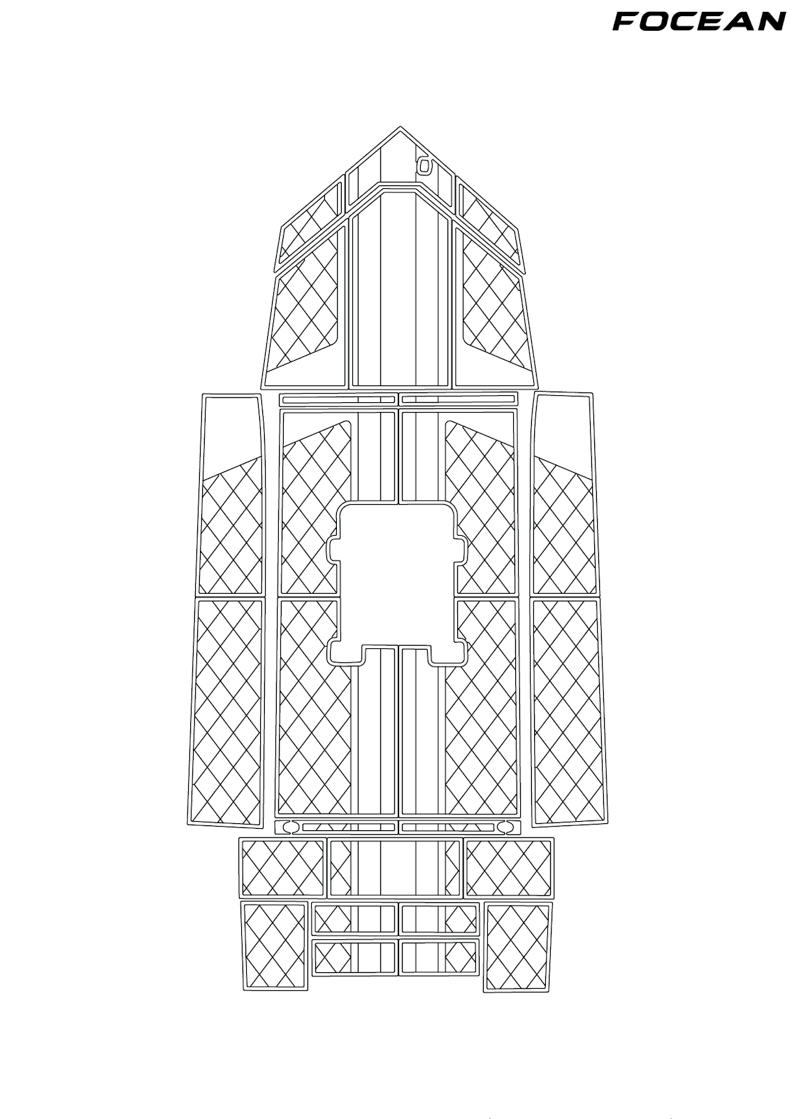 Custom Non-Slip EVA Boat Flooring for AlumaCraft - 20CC - 2003