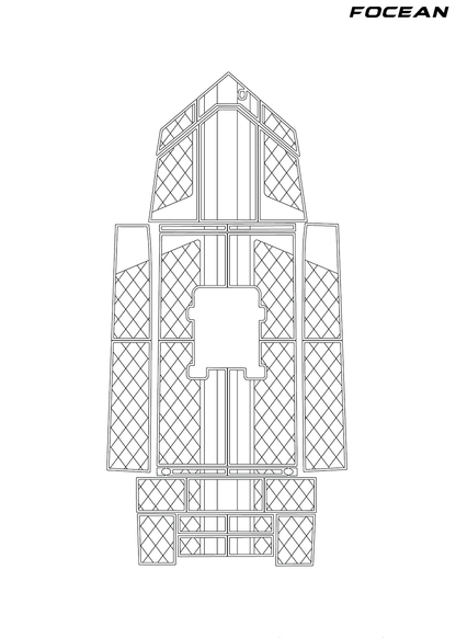 Custom Non-Slip EVA Boat Flooring for AlumaCraft - 20CC - 2003