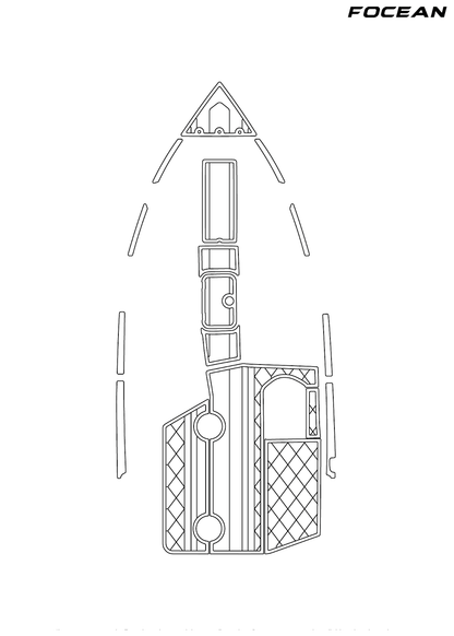 Custom Non-Slip EVA Boat Flooring for Centurion - Elite V - 2000 (Version 1-No Hinges)
