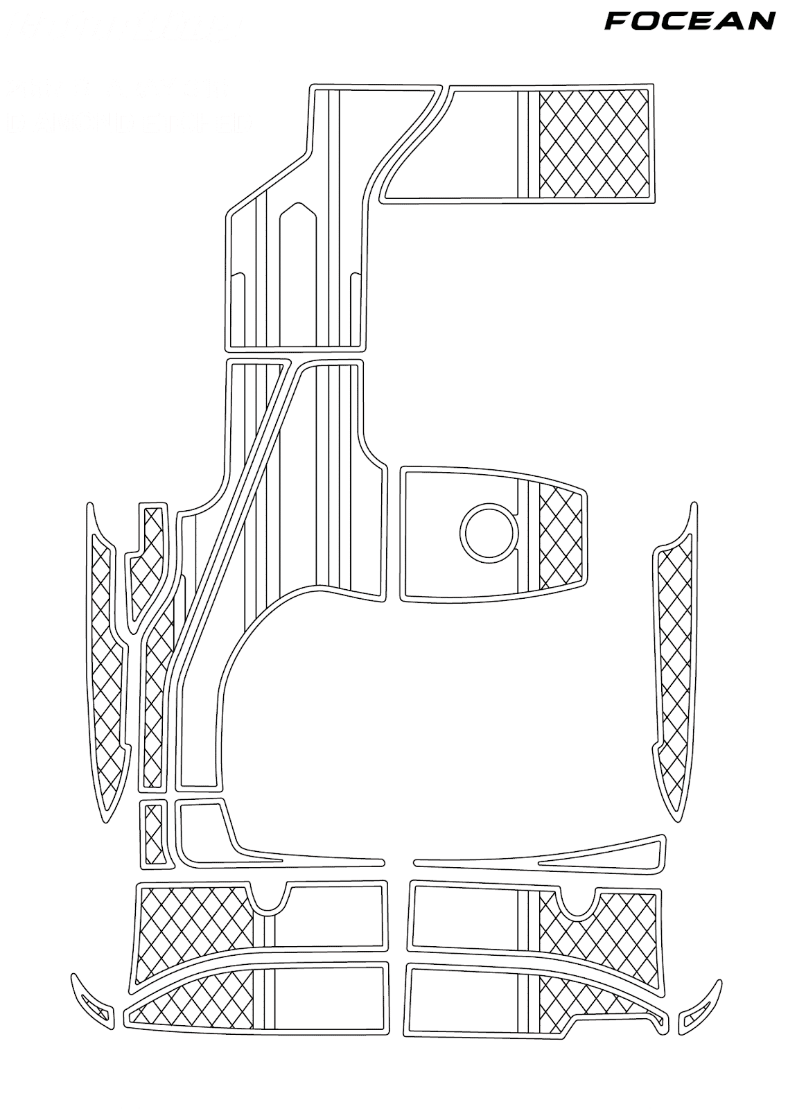 Custom Non-Slip EVA Boat Flooring for SeaRay - 310 - 2007  Sea Ray