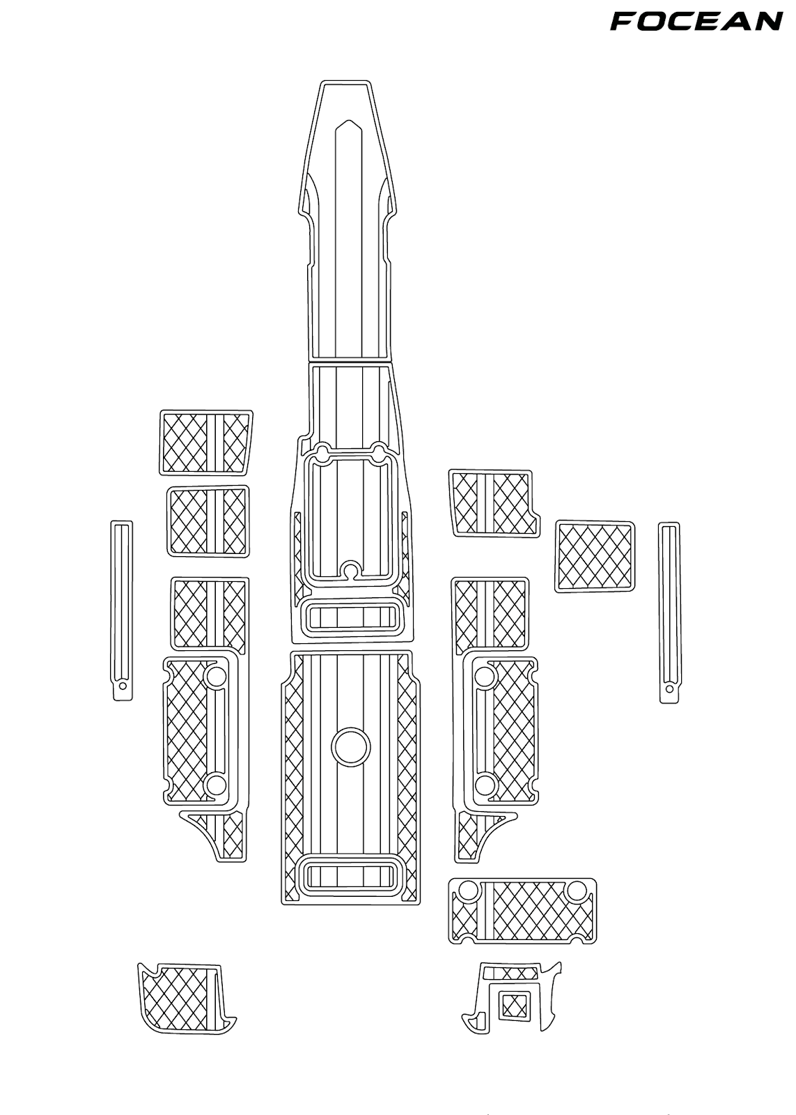 Custom Non-Slip EVA Boat Flooring for Scout - Dorado - 2020