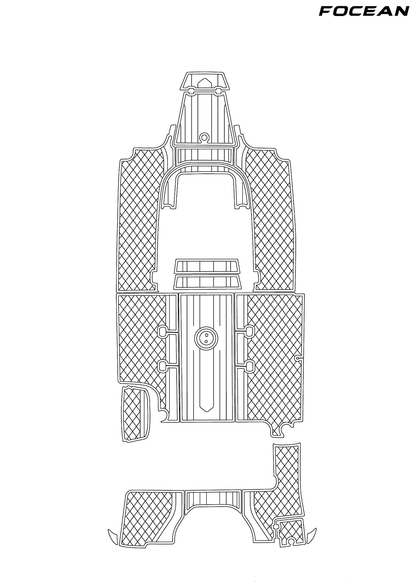 Custom Non-Slip EVA Boat Flooring for Robalo - Explorer 242 - 2019