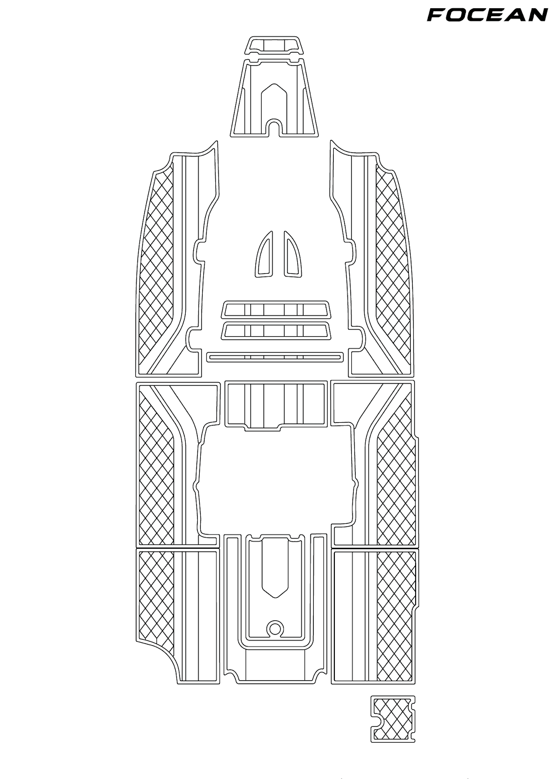 Custom Non-Slip EVA Boat Flooring for Robalo - R272 - 2019