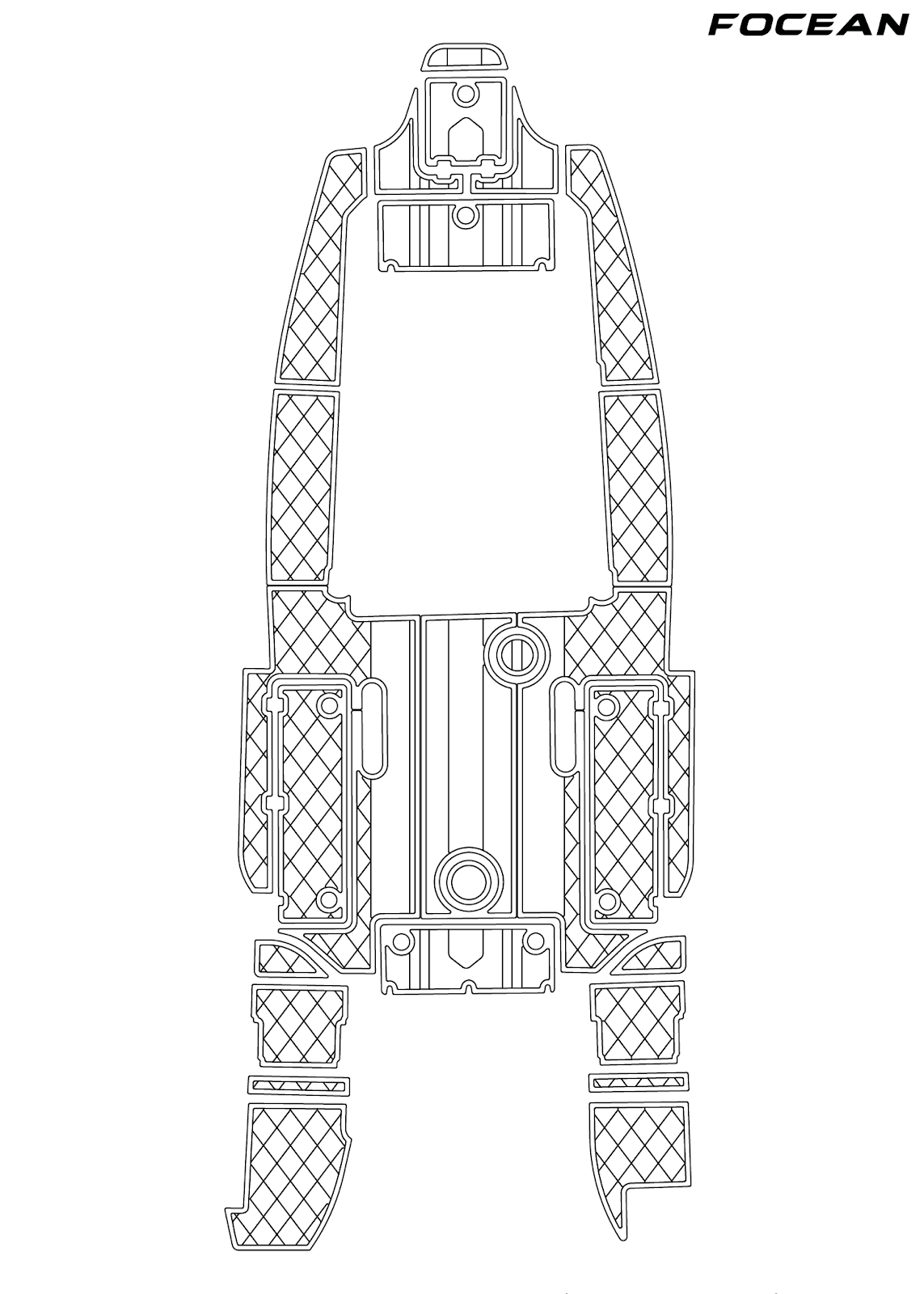 Custom Non-Slip EVA Boat Flooring for Sea Fox - 266 Commander - 2015