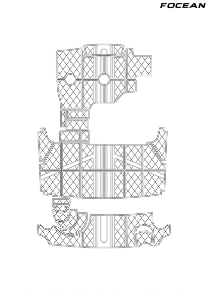 Custom Non-Slip EVA Boat Flooring for Carver Yachts - 36 Mariner - 2006
