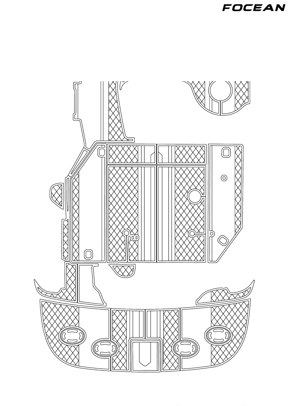 Custom Non-Slip EVA Boat Flooring for SeaRay - Sundancer 380 - 2001