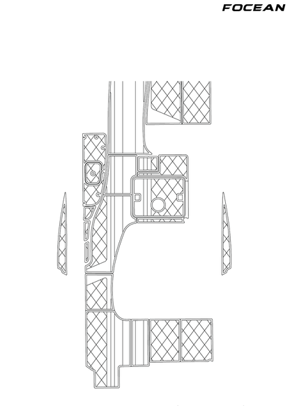 Custom Non-Slip EVA Boat Flooring for Fountain - 48EC Engine Room - 2009