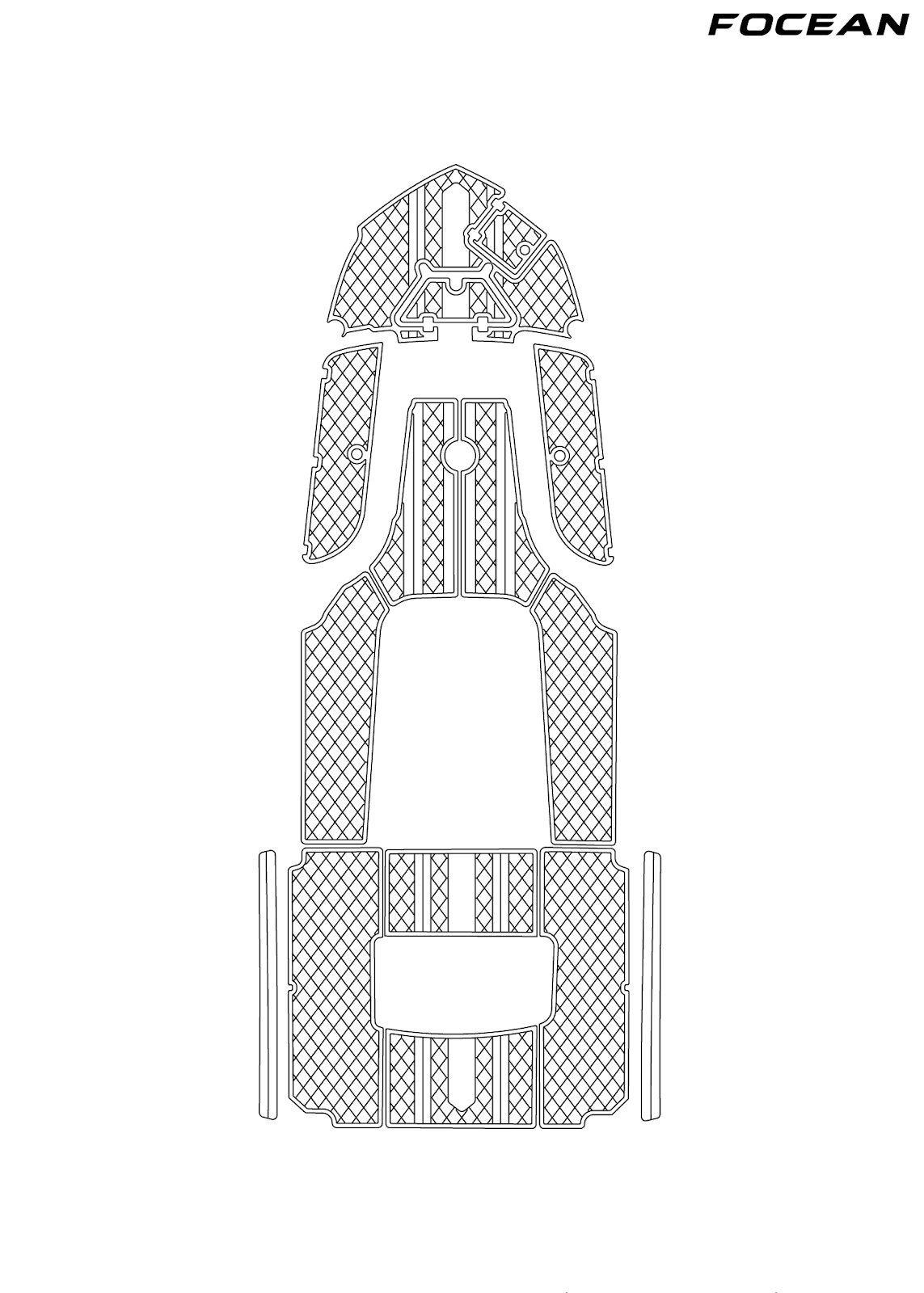 Custom Non-Slip EVA Boat Flooring for Nauticstar - 252 Hybrid - 2021