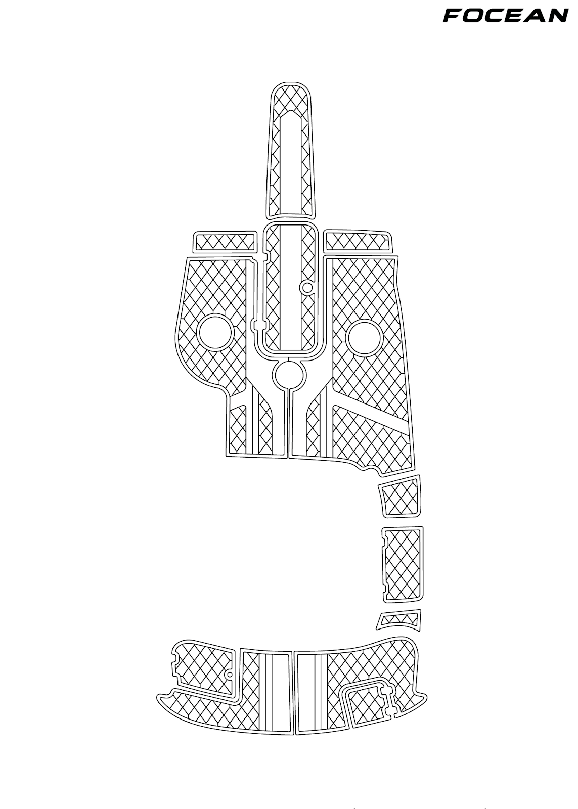 Custom Non-Slip EVA Boat Flooring for Caravelle - 217 - 2017