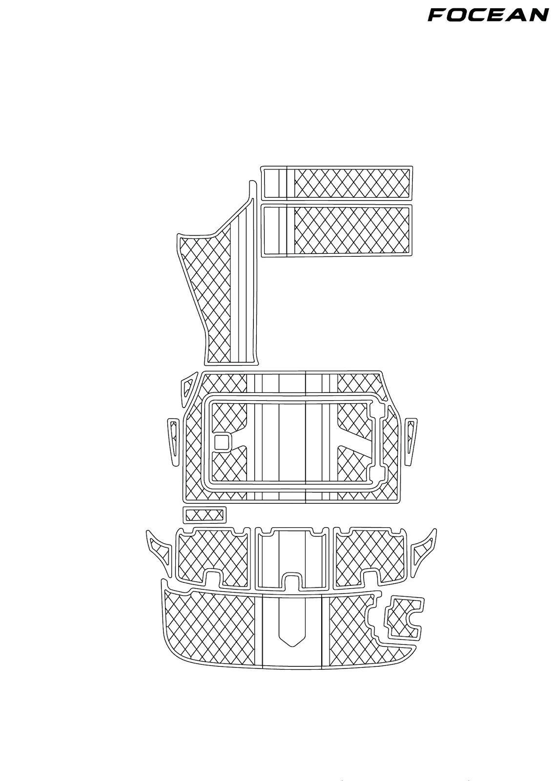 Custom Non-Slip EVA Boat Flooring for Regal - Marine Commodore 2665 - 2006