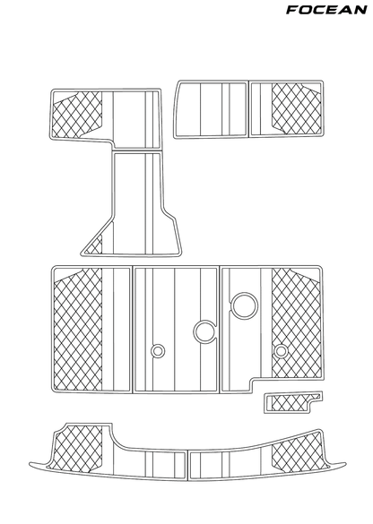Custom Non-Slip EVA Boat Flooring for SeaRay - 330 - 1997
