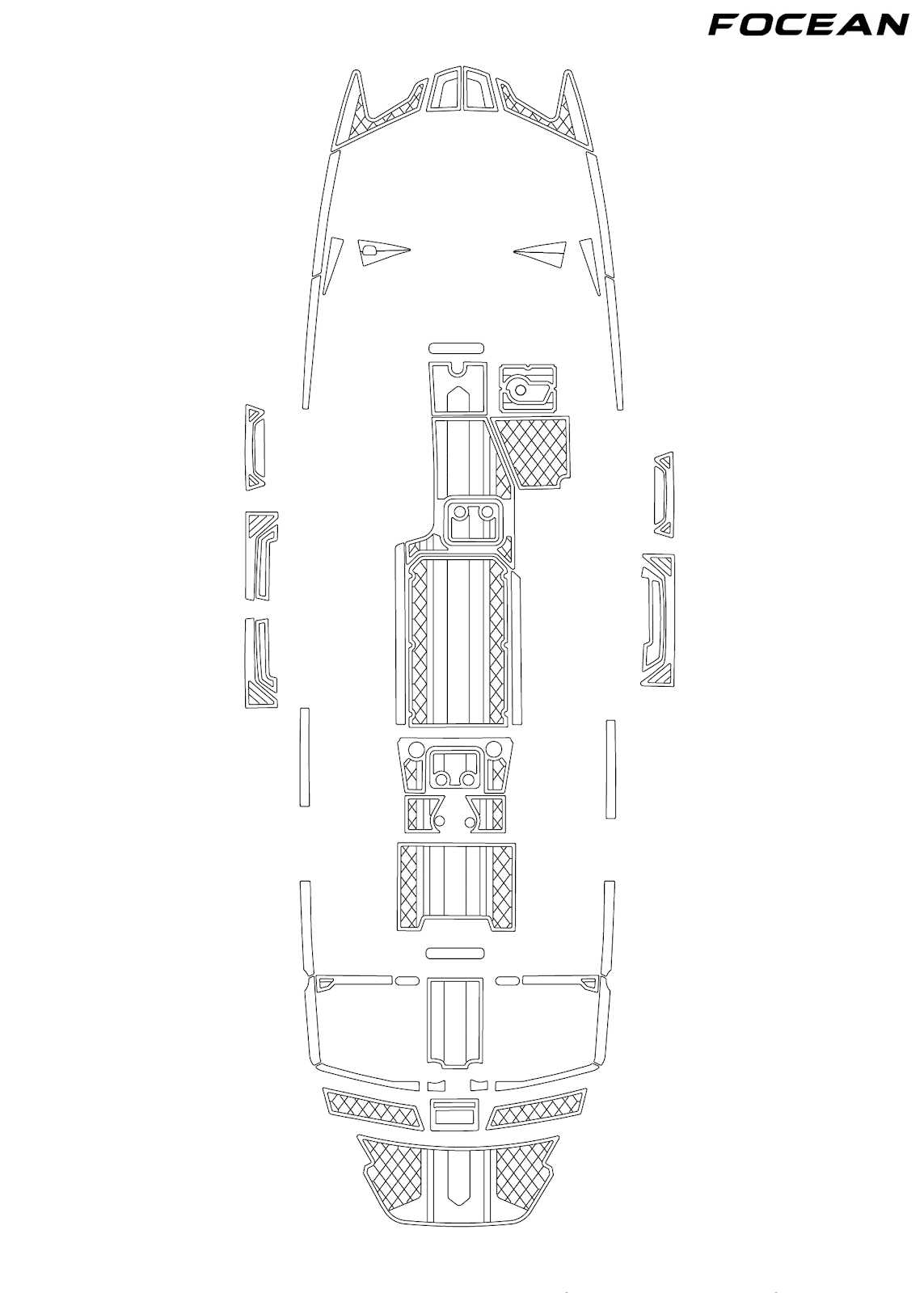 Custom Non-Slip EVA Boat Flooring for Malibu - 23 MXZ - 2020