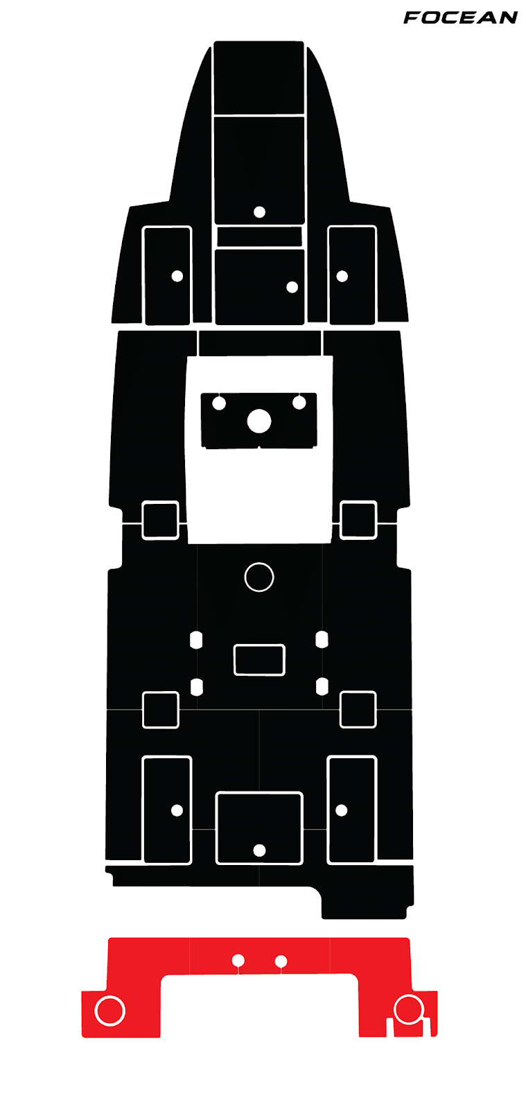Custom Non-Slip EVA Boat Flooring for Contender - 25 Bay - 2018