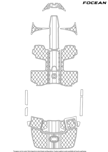 Custom Non-Slip EVA Boat Flooring for Chaparral - H20 21 Deluxe - 2017