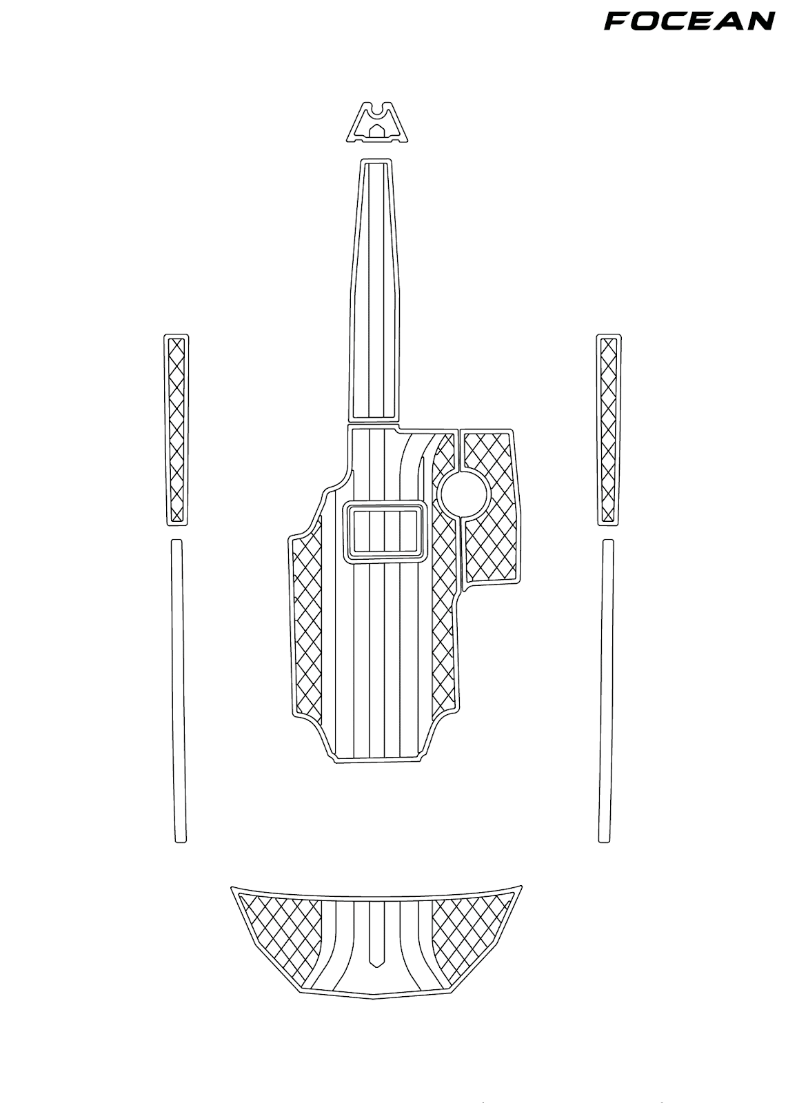 Custom Non-Slip EVA Boat Flooring for Epic - 23V - 2013
