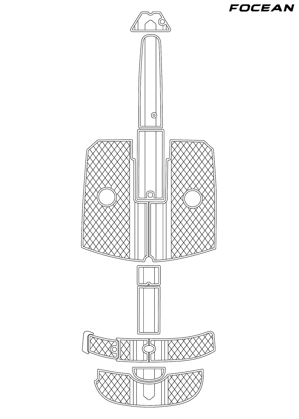 Custom Non-Slip EVA Boat Flooring for Cobalt - 220 - 2006