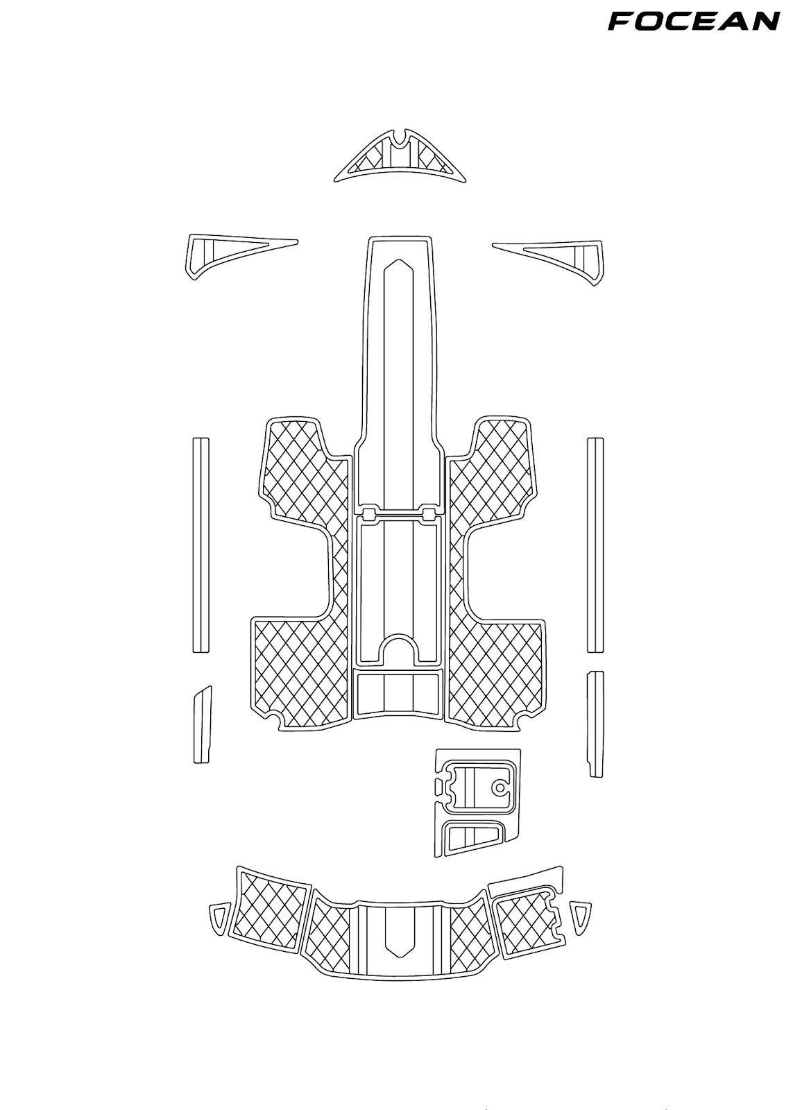 Custom Non-Slip EVA Boat Flooring for Chaparral - H20 Sport - 2013
