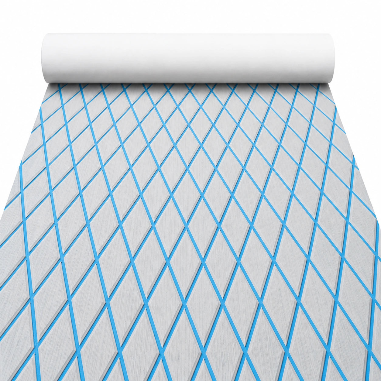 Diamond EVA Foam Boat Flooring - Grey with Blue Lines