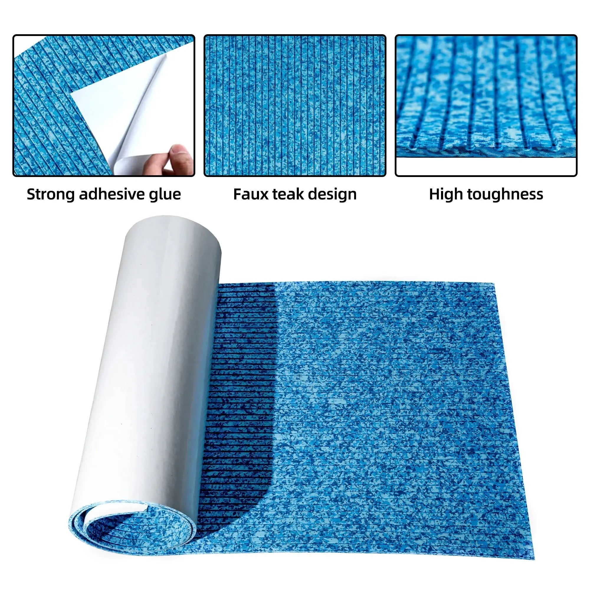 FOCEAN Boat Flooring - EVA Foam Boat Decking - Marine Mat Self-Adhesive Flooring Sheet Marine Carpet for Motorboat Yacht Kayak RV