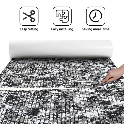 FOCEAN Anti-UV Camouflage Boat Flooring Strip Cut Grooves Self-Adhesive EVA Foam Sheet Non-Slip Traction Pad for Boats Decking Surfboard SUP Paddle Board Kayak