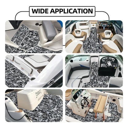 FOCEAN Anti-UV Camouflage Boat Flooring Strip Cut Grooves Self-Adhesive EVA Foam Sheet Non-Slip Traction Pad for Boats Decking Surfboard SUP Paddle Board Kayak