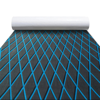 FOCEAN Boat Flooring EVA Foam Decking Sheet Faux Teak Marine Mat Marine Carpet Cooler Tops Non-Slip Self-Adhesive Flooring for Motorboat RV Yacht Kayak Swim Platform