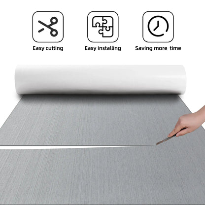 Boat Flooring EVA Foam Boat Decking  Gray Brushed Non-Slip Boat Mat Self-Adhesive Foam Boat Deck Flooring Carpet Mat Rolls for Kayak Deck Boat Yacht Flooring Motorboat