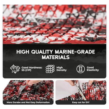 FOCEAN New Arrival Anti-UV None Slip EVA Foam Boat Flooring 3M Adhesive Sea Deck for Jon Boat Surfboard SUP Board Kayak