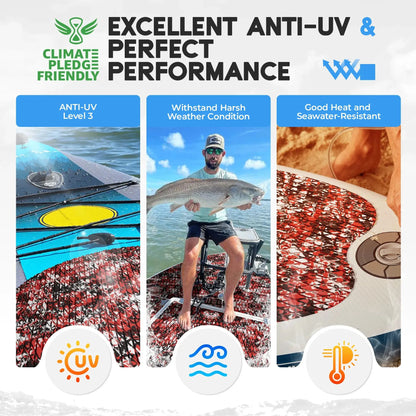 FOCEAN New Arrival Anti-UV None Slip EVA Foam Boat Flooring 3M Adhesive Sea Deck for Jon Boat Surfboard SUP Board Kayak