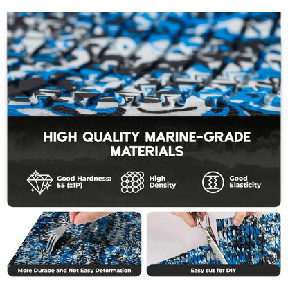 FOCEAN Self-Adhesive 95''x16''/23''/38''/47'' Camouflage Boat Flooring Non-Slip Marine Grip Pad EVA Foam Sheet for Jon Boat Surfboard SUP Board Kayak