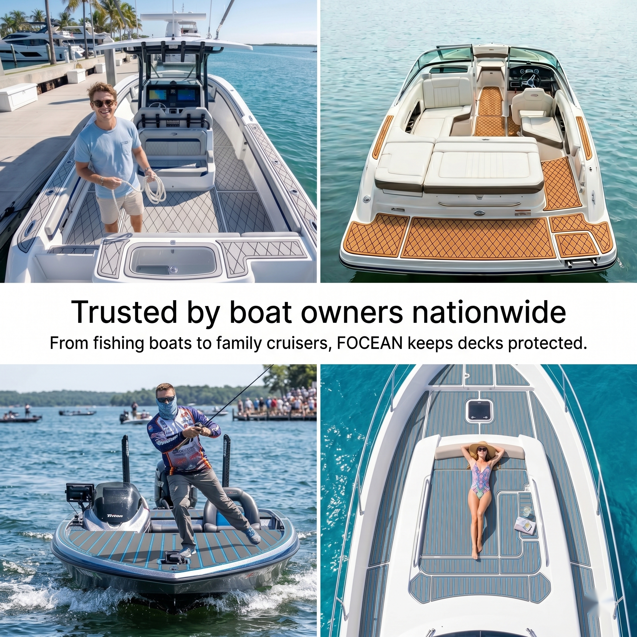 Custom Non-Slip EVA Boat Flooring for Formula -1994 - 31 PC