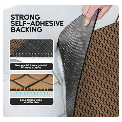 FOCEAN Boat Flooring EVA Foam Boat Decking Marine Mat Non-Slip Self-Adhesive Flooring Sheet for Motorboat Kayak Surfboard Garden Swimming Pools