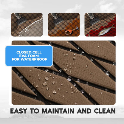 FOCEAN Boat Flooring EVA Foam Boat Decking Marine Mat Non-Slip Self-Adhesive Flooring Sheet for Motorboat Kayak Surfboard Garden Swimming Pools